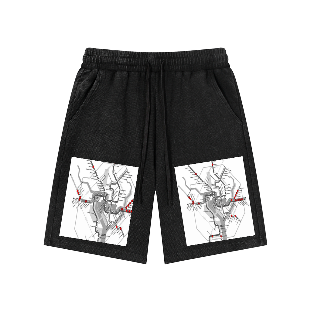 Mineral Wash Waffle Knit Shorts