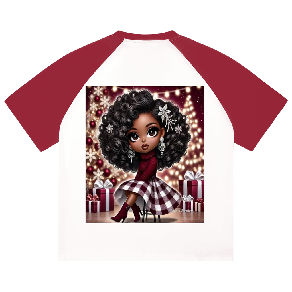 Color-Blocked Raglan Sleeve T-Shirt