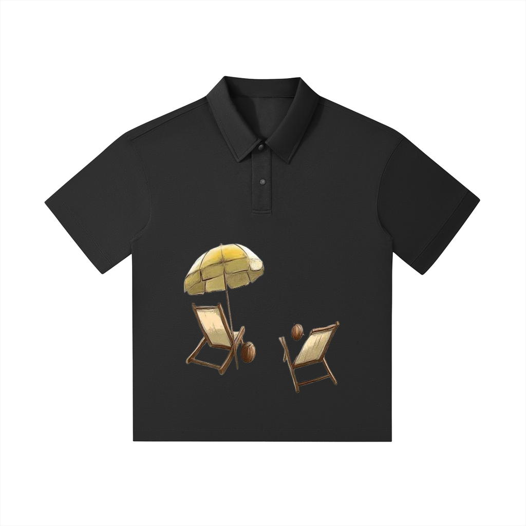 Drop Shoulder Short-Sleeve Polo