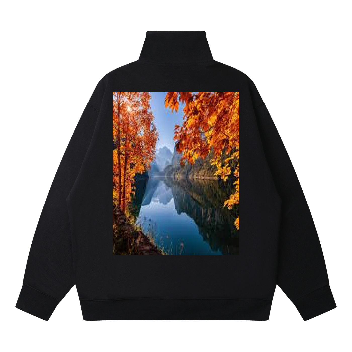 Quarter-Zip Drop Shoulder Sweatshirt