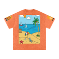 Snow Washed Oversized Cotton T-Shirt