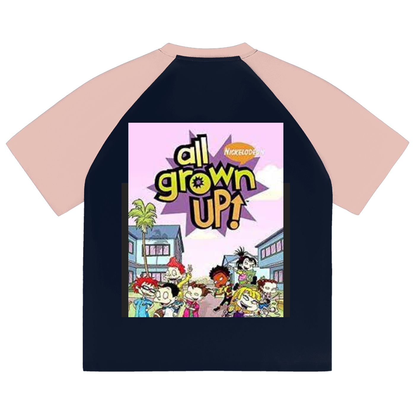 Color-Blocked Raglan Sleeve T-Shirt