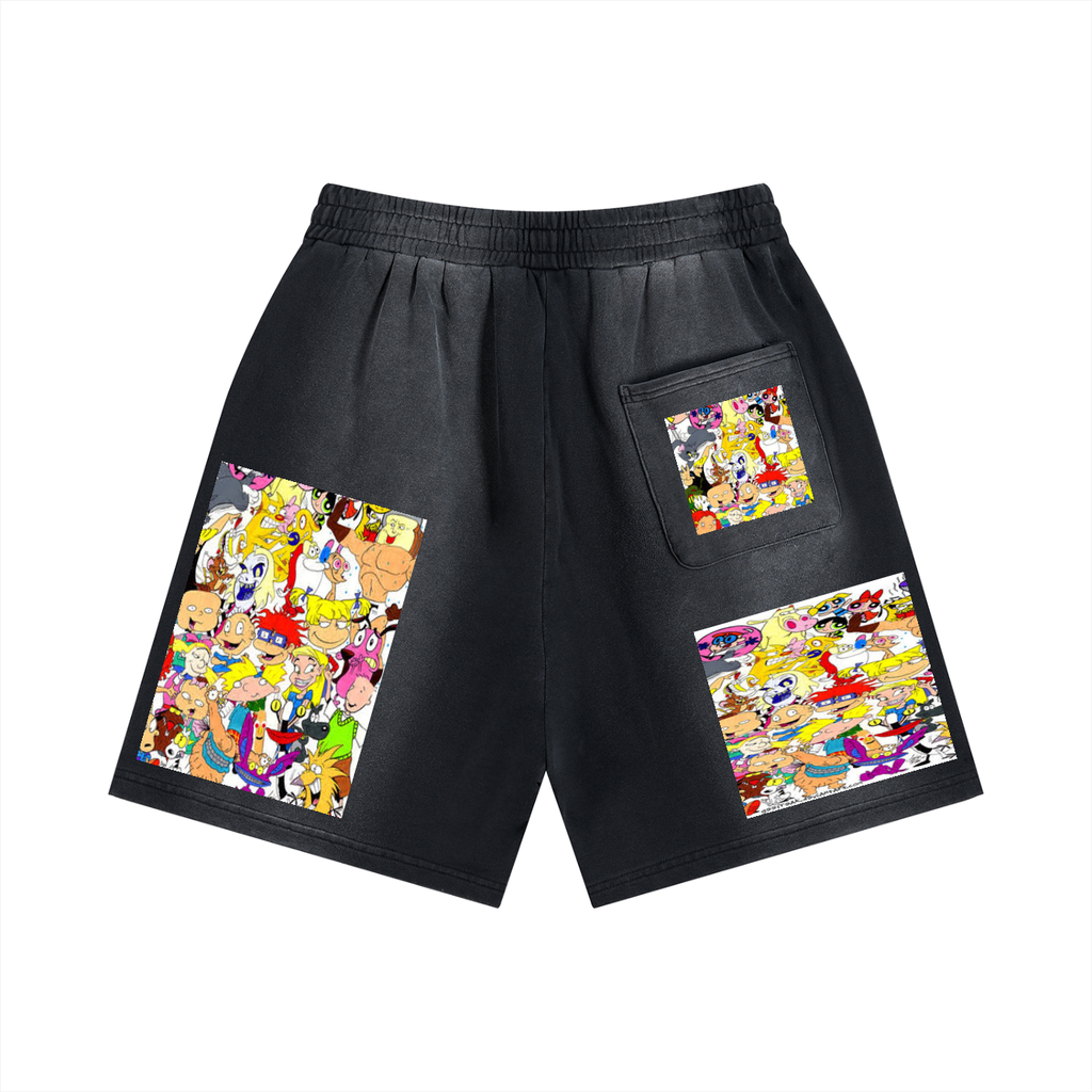 Sun Fade Distressed Shorts