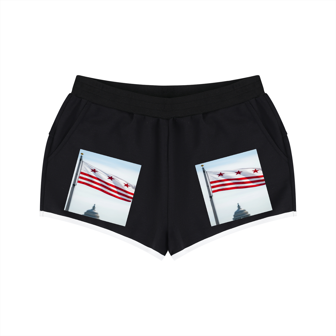 Women's Retro Contrast Binding Shorts