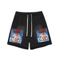 Sun Fade Raw Edge Cotton Shorts