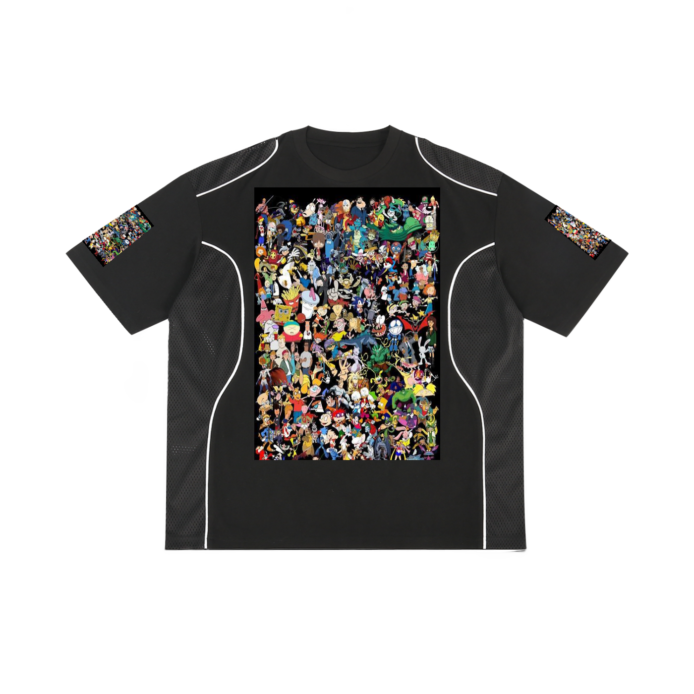 Contrast Piped Panel T-Shirt