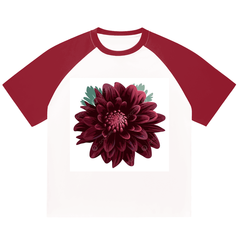 Color-Blocked Raglan Sleeve T-Shirt