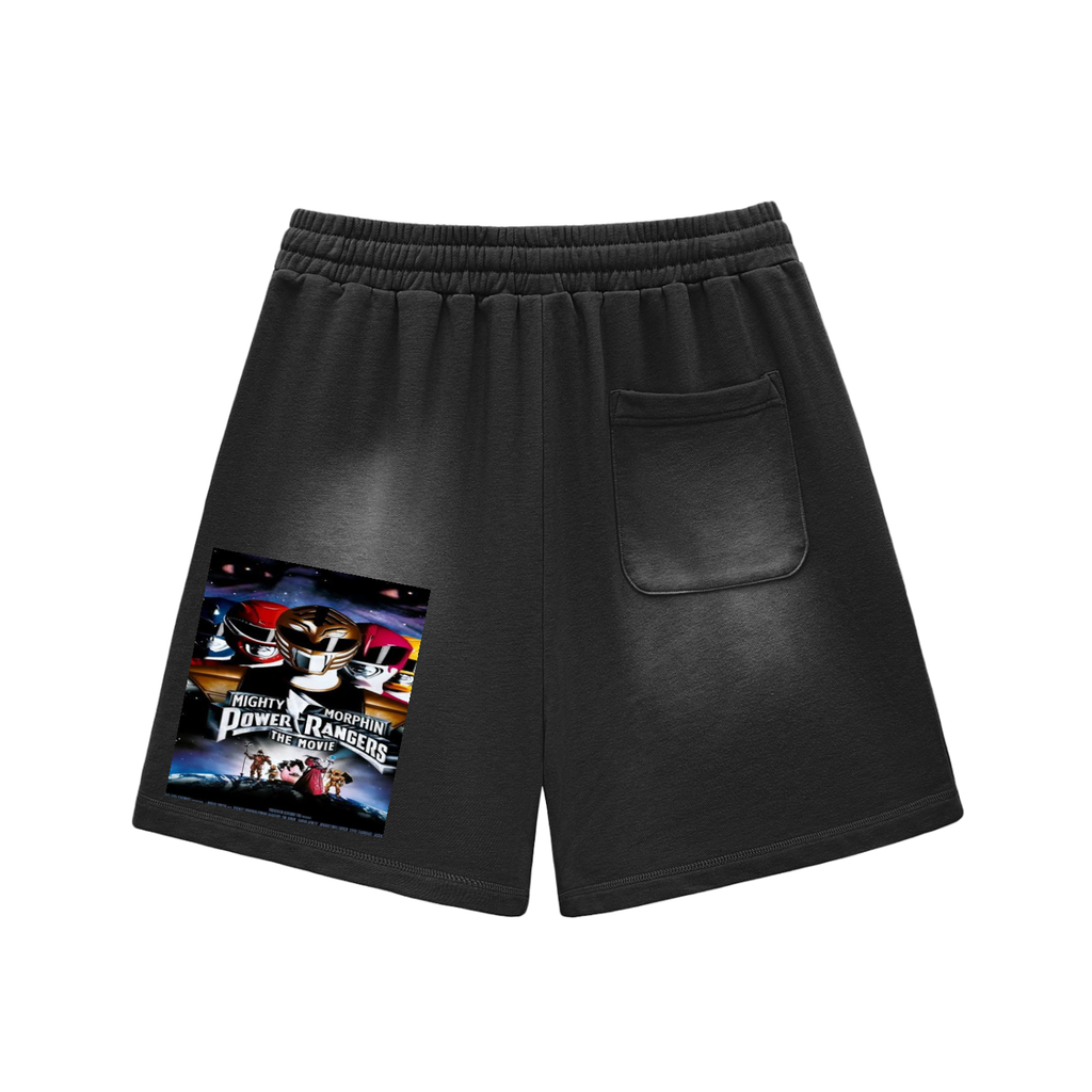 Sun Fade Raw Edge Cotton Shorts