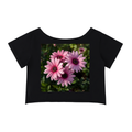 Off-Shoulder Rolled Hem Cotton T-Shirt