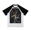 Contrast Raglan Sleeve Mesh T-Shirt