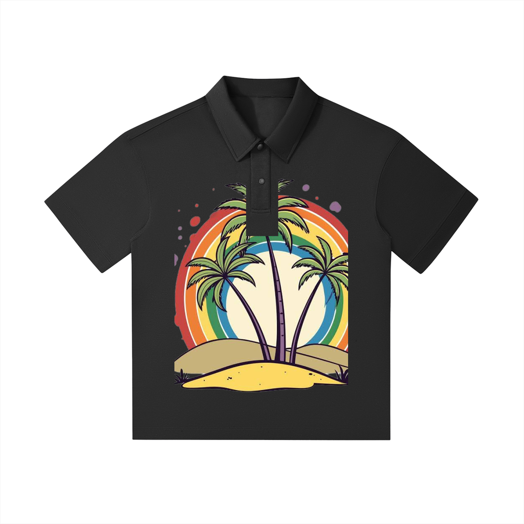 Drop Shoulder Short-Sleeve Polo