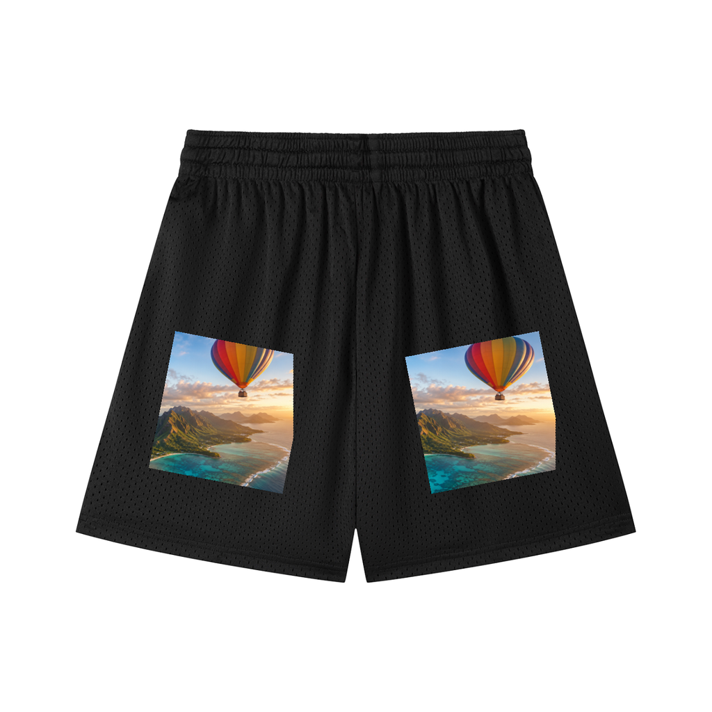 Mesh Drawstring Shorts