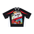 Unisex Oversized Color Block V-Neck T-Shirt