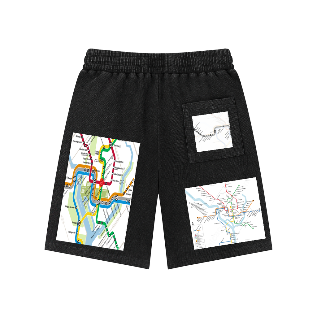 Mineral Wash Waffle Knit Shorts