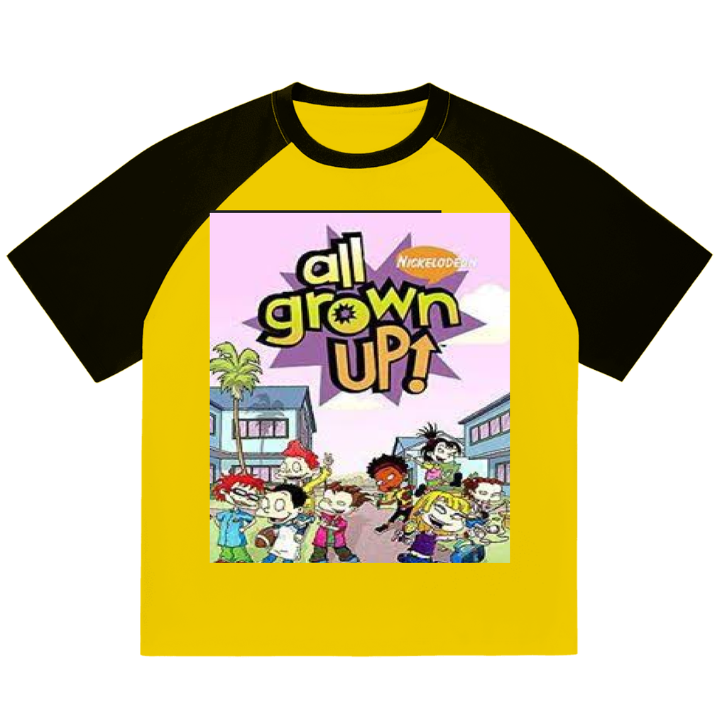 Color-Blocked Raglan Sleeve T-Shirt