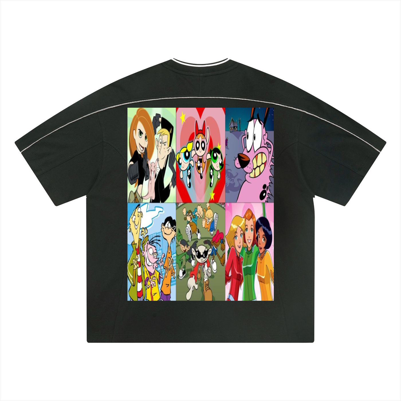 Unisex Oversized Contrast Tape T-Shirt