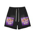 Sun Fade Raw Edge Cotton Shorts