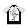 Contrast Raglan Sleeve Mesh T-Shirt