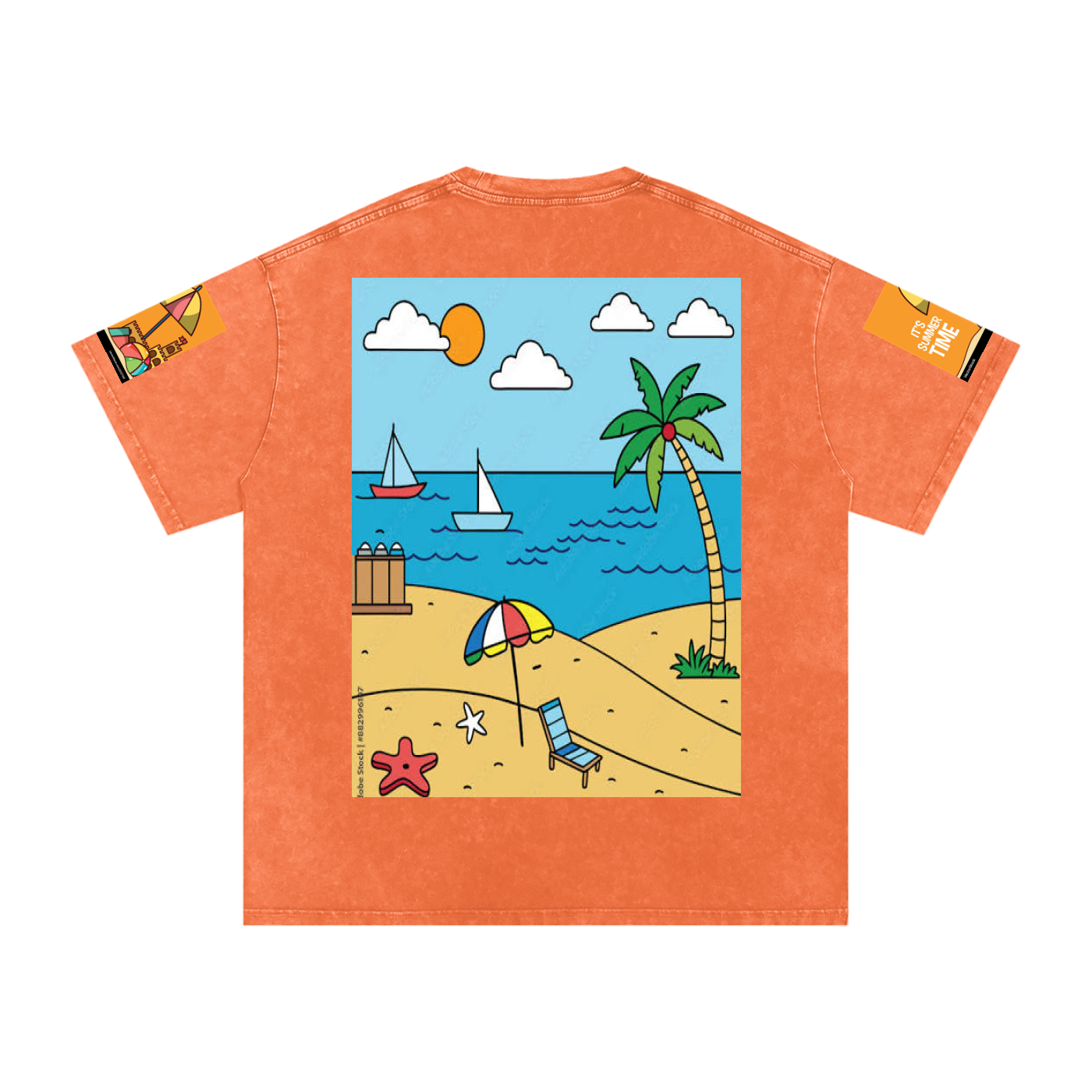 Snow Washed Oversized Cotton T-Shirt