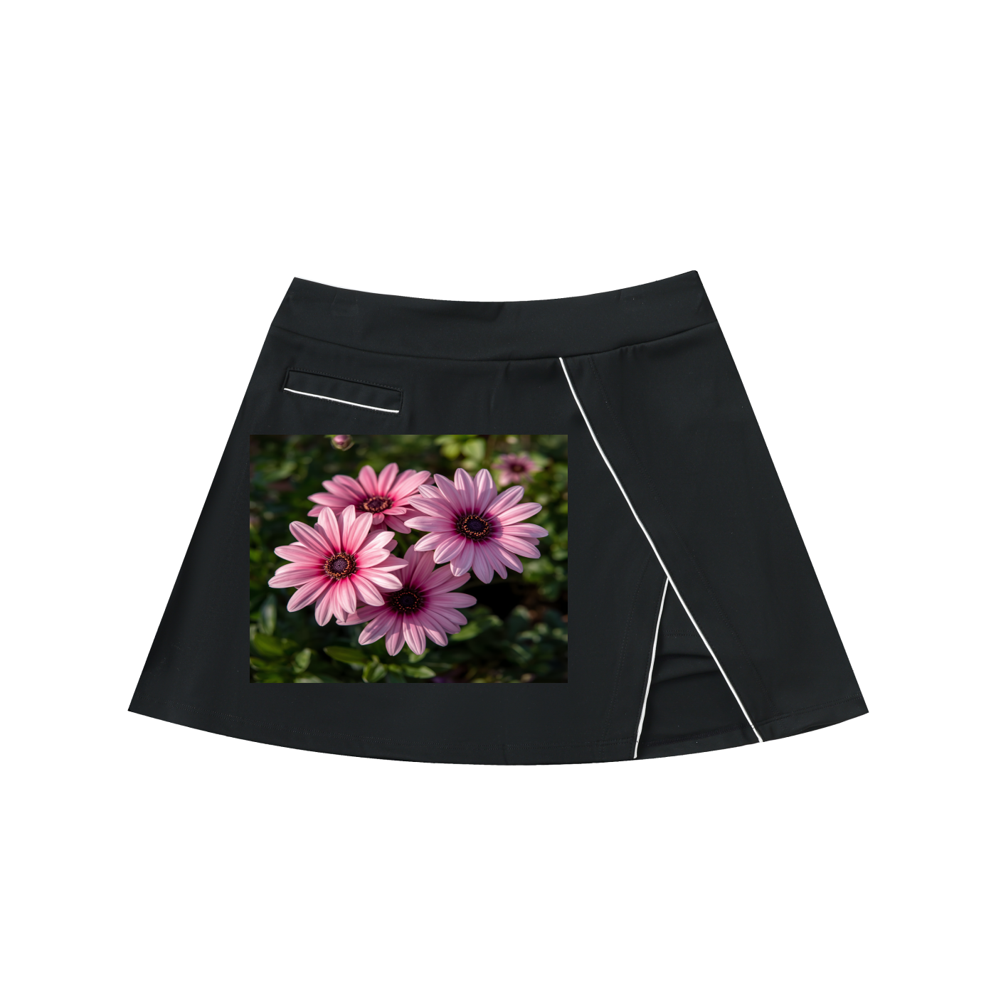 High-Waist Pocketed A-Line Skirt