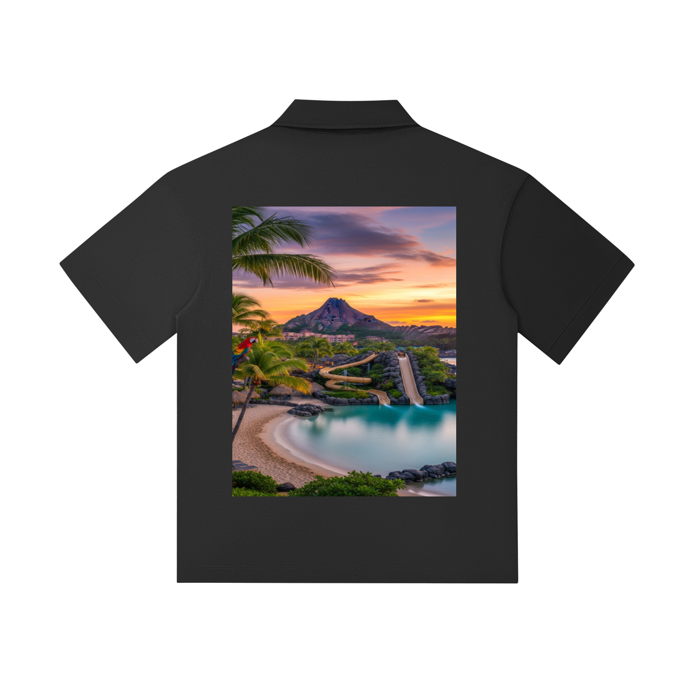Drop Shoulder Short-Sleeve Polo