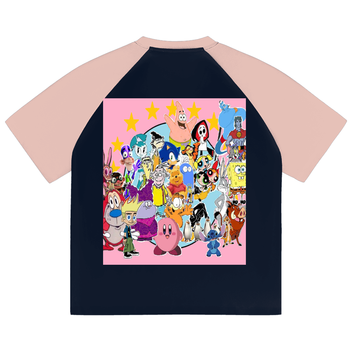 Color-Blocked Raglan Sleeve T-Shirt