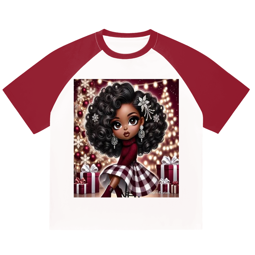 Color-Blocked Raglan Sleeve T-Shirt